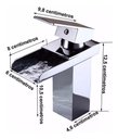 Ver mais imagens de Torneira Monocomando Cascata Quadrada Baixa Calha Metalica