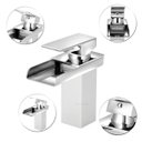 Ver imagem 2 de Torneira Monocomando Cascata Quadrada Baixa Calha Metalica
