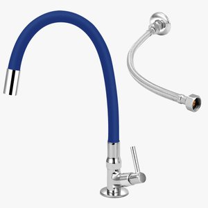Torneira para Cozinha Mesa Tb Gourmet Colorido 1/4v + Flexivel:azul