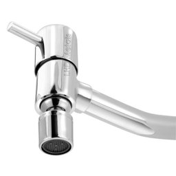 Torneira Link Tanque/jardim/cozinha Reta de Parede Metal Luxo 1/4v:prateado - 3
