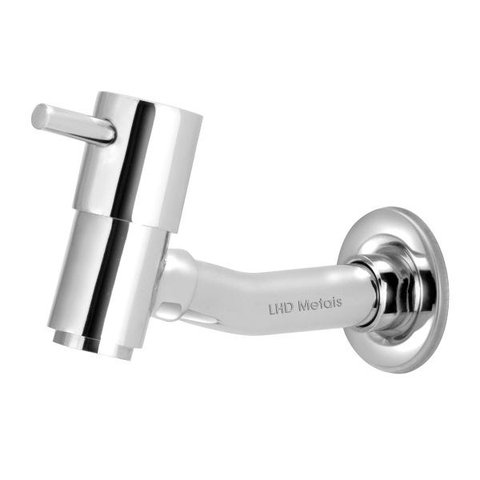 Torneira Link Tanque/jardim/lavatório Reta de Parede Metal Luxo 1/4v:prateado/cromo