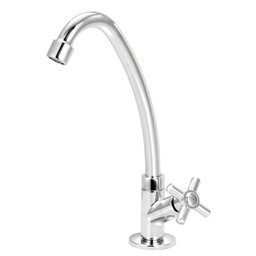 Torneira Bica Móvel Cozinha Abs Cromado Slim Mesa 1/4 V:Prateado - 1