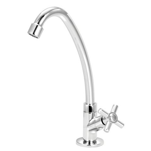 Torneira Bica Móvel Cozinha Abs Cromado Slim Mesa 1/4 V:Prateado