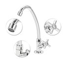 Ver imagem 7 de Torneira Bica Móvel Cozinha Abs Cromado Slim Mesa 1/4 V:Prateado