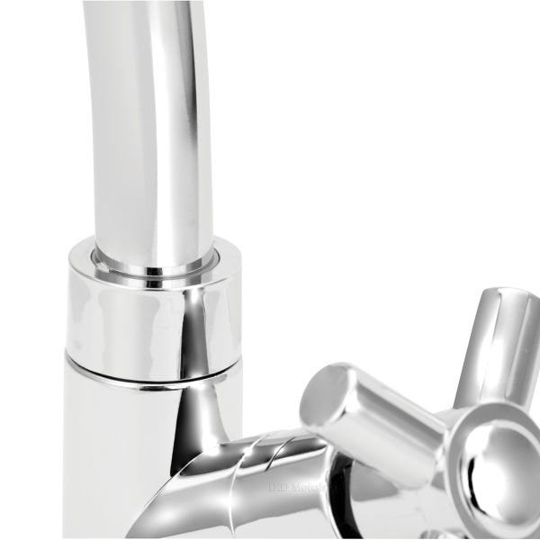 Torneira Bica Móvel Cozinha Abs Cromado Slim Mesa 1/4 V:Prateado - 10