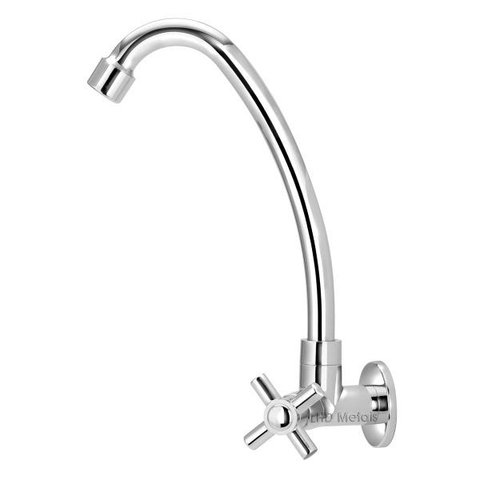 Torneira Bica Móvel Cozinha Abs Cromado Slim Parede 1/4 V:prateado