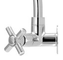 Ver imagem 3 de Torneira Bica Móvel Cozinha Abs Cromado Slim Parede 1/4 V:prateado