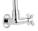 Ver imagem 4 de Torneira Bica Móvel Cozinha Abs Cromado Slim Parede 1/4 V:prateado