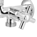 Ver imagem 4 de Torneira Tanque/maquina 2 Saídas Abs Cromado Slim 1/4 V:Prateado