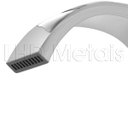 Ver imagem 4 de Torneira Parede Quadrada Bica Móvel Metal Cromada Luxo 1/4 V