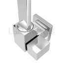 Ver imagem 3 de Torneira Parede Quadrada Bica Móvel Metal Cromada Luxo 1/4 V