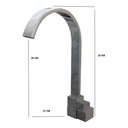 Ver imagem 5 de Torneira Parede Quadrada Bica Móvel Metal Cromada Luxo 1/4 V