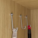 Ver imagem 7 de Armário Multiuso Versátil Lexa - com Chave - Carvalho Americano/off White