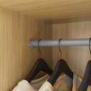 Ver imagem 6 de Armário Multiuso Versátil Lexa - com Chave - Carvalho Americano/off White