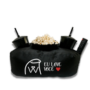 Ver imagem 1 de Almofada Porta Pipoca Casal Eu Love Você:Preto