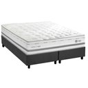 Ver imagem 1 de Cama Box King: Colchão C/ Vibro Massagem Herval Maxspring C1756 + Base Crc Suede Gray (193x203)
