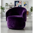 Ver imagem 1 de Poltrona Decorativa Giratória Sala de Estar Recepção Jasmine Suede