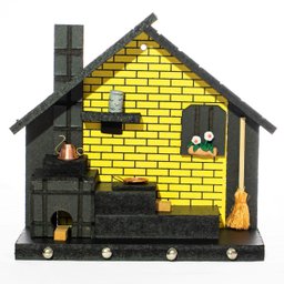 Porta Chaves de Parede Casinha Mineira Artesanal G Amarelo - 1