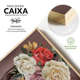 Kit 4 Quadros Decorativos Flores Mulher Surreal Rosa Quarto - 5