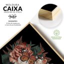 Ver imagem 5 de Kit 3 Quadros Decorativos Preto Sala Mulher Abstrato Flores
