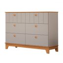 Ver imagem 2 de Cômoda de Bebê Biscoito 6 Gavetas 100% Mdf Fendi/nature - Permóbili