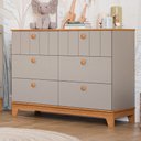 Ver imagem 1 de Cômoda de Bebê Biscoito 6 Gavetas 100% Mdf Fendi/nature - Permóbili