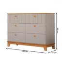Ver imagem 3 de Cômoda de Bebê Biscoito 6 Gavetas 100% Mdf Fendi/nature - Permóbili
