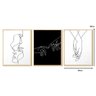 Kit 3 Quadros Decorativos Quarto Casal Love Sala Abstrato - 3