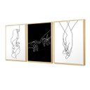 Ver imagem 1 de Kit 3 Quadros Decorativos Quarto Casal Love Sala Abstrato