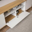 Ver imagem 3 de Estante Home para Tv até 70 Polegadas 3 Portas Munique Tauari e Off White 200cm