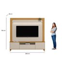 Ver imagem 4 de Estante Home para Tv até 70 Polegadas 3 Portas Munique Tauari e Off White 200cm