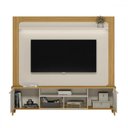 Ver imagem 1 de Estante Home para Tv até 70 Polegadas 3 Portas Munique Tauari e Off White 200cm