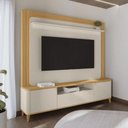 Ver imagem 7 de Estante Home para Tv até 70 Polegadas 3 Portas Munique Tauari e Off White 200cm