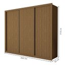 Ver imagem 3 de Guarda-roupa Casal 3 Portas 6 Gavetas Nápoli - Freijó