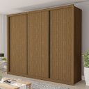 Ver imagem 1 de Guarda-roupa Casal 3 Portas 6 Gavetas Nápoli - Freijó