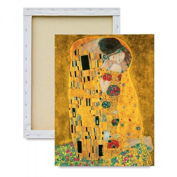 Quadro Decorativo o beijo de Klimt mpresso em tela 30x40cm - 1