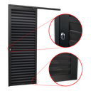 Ver imagem 2 de Porta de Correr Suspensa Veneziana Esq L.25 Preta 210x80 Brimak