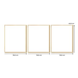 Kit 3 Quadros Decorativos Planta Geométrico Tons Marrom Sala - 3