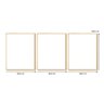 Kit 3 Quadros Decorativos Planta Geométrico Tons Marrom Sala - 3