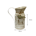 Ver imagem 4 de Vaso Jarro Decorativo Metal Provençal Bege Pássaro 23cm
