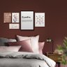Kit 5 Quadros Decorativos Definição Significado Família Frase Lar Rose Gold Sala - 1