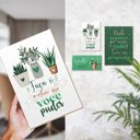 Ver imagem 2 de Kit 3 Quadros Decorativos Frases Motivacional Suculentas Fé Tons Verde Plantas