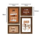 Ver imagem 5 de Kit 4 Quadros Decorativos Frases Café Cozinha Gourmet Tons Pasteis