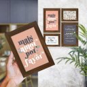 Ver imagem 3 de Kit 4 Quadros Decorativos Amor Quarto Casal Frases