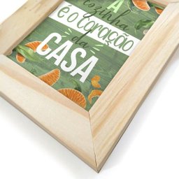Kit 4 Quadros Decorativo Cozinha Tempero Colorido Frutas Folhas - 2