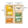 Kit 4 Quadros Decorativo Cozinha Tempero Colorido Frutas Folhas - 5