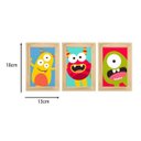 Ver imagem 5 de Kit 3 Quadros Decorativos Desenhos Infantil Criança Quarto Colorido com Moldura