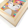 Kit 3 Quadros Decorativos Animais Quarto Infantil Bebê Menina Colorido com Moldura - 3