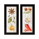 Ver imagem 1 de Dupla de Quadros Decoração para Cozinha Temperos Folhas Gourmet Kit