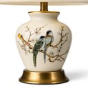 Ver imagem 3 de Abajur de Mesa Clássico em Porcelana com Pássaros a: 53cm L: 33cm C: 33cm